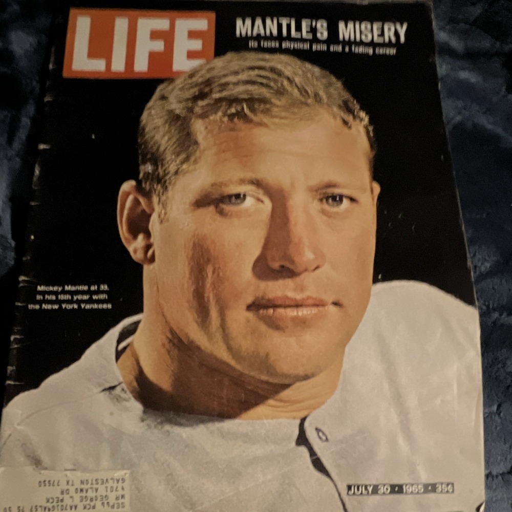 Vintage LIFE Magazine July 30 1965 Mickey Mantle NY Yankees Good Made in USA